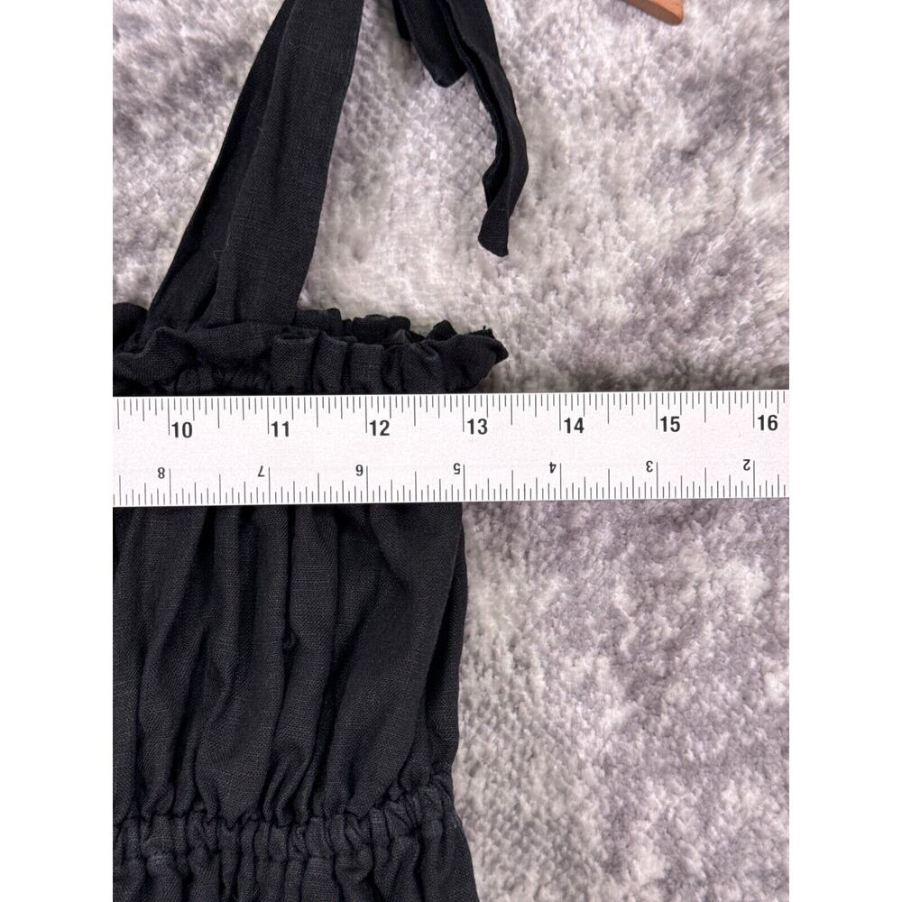 Black Midi Sundress with Tie Straps - Picture 4 of 8